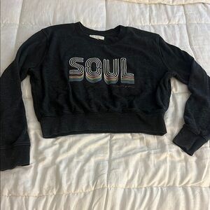 Black 'Soul' Graphic Sweatshirt